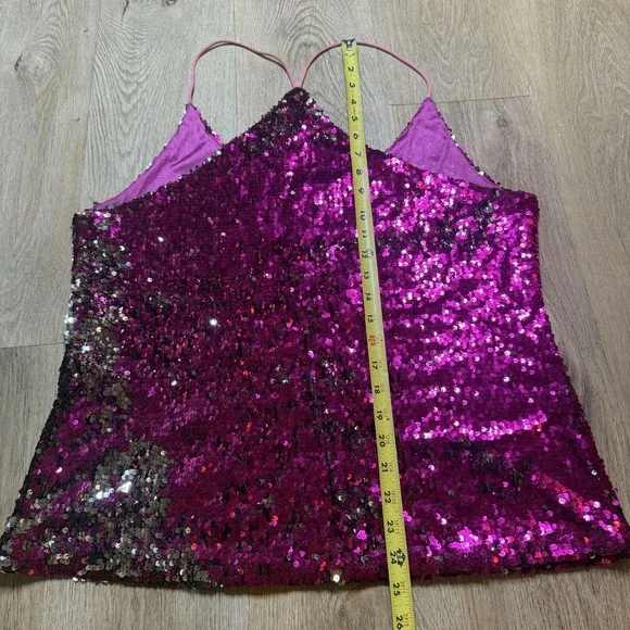 Anna-Kaci Pink Sequin Top Sparkle & Shine Collection Size XXL - Picture 8 of 8